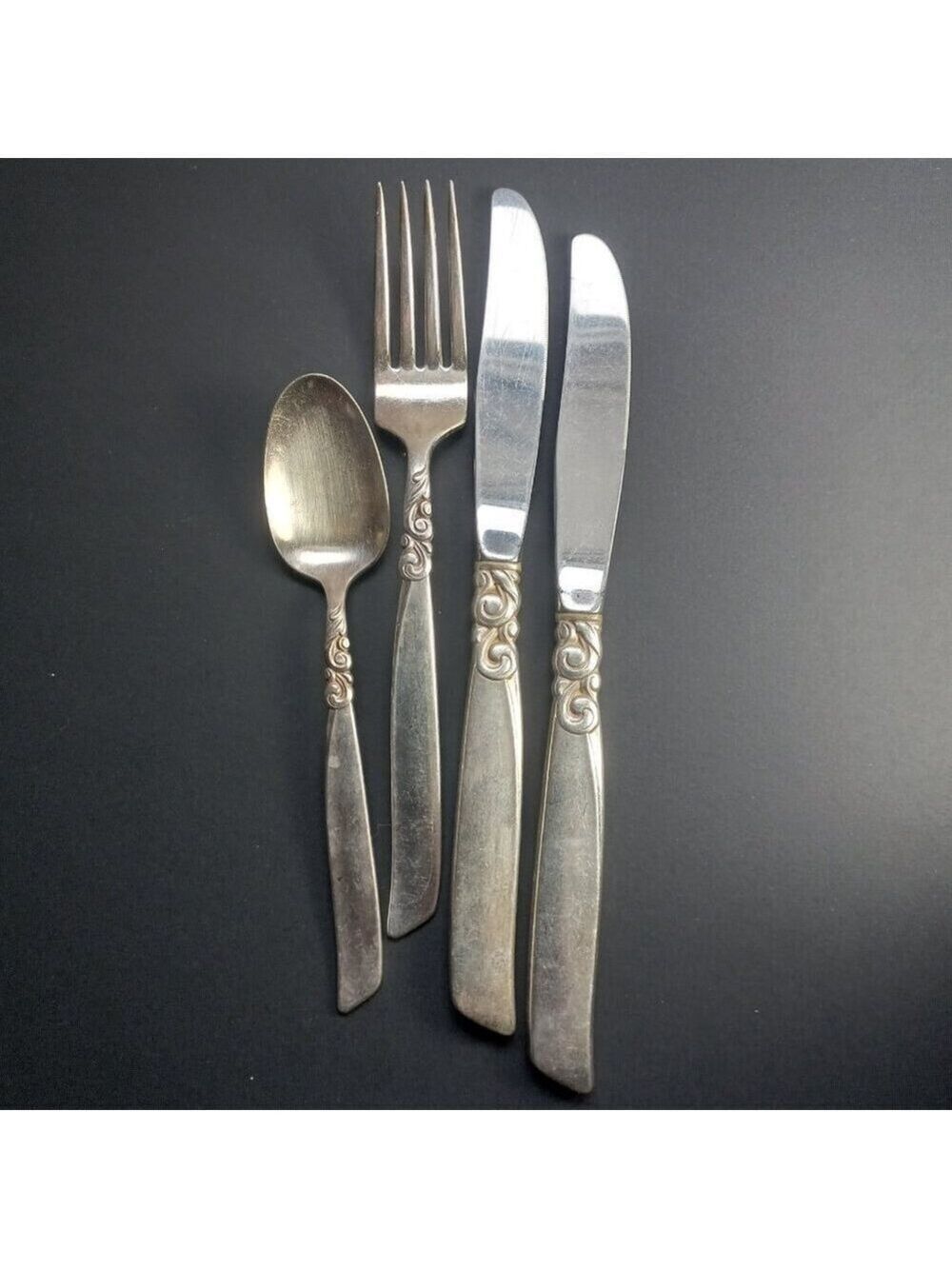 Vintage Oneida Community Plate South Seas Flatware Lot Place Setting Extra Knife